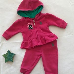 Polo Hooded Jacket and Pants Set 🎀